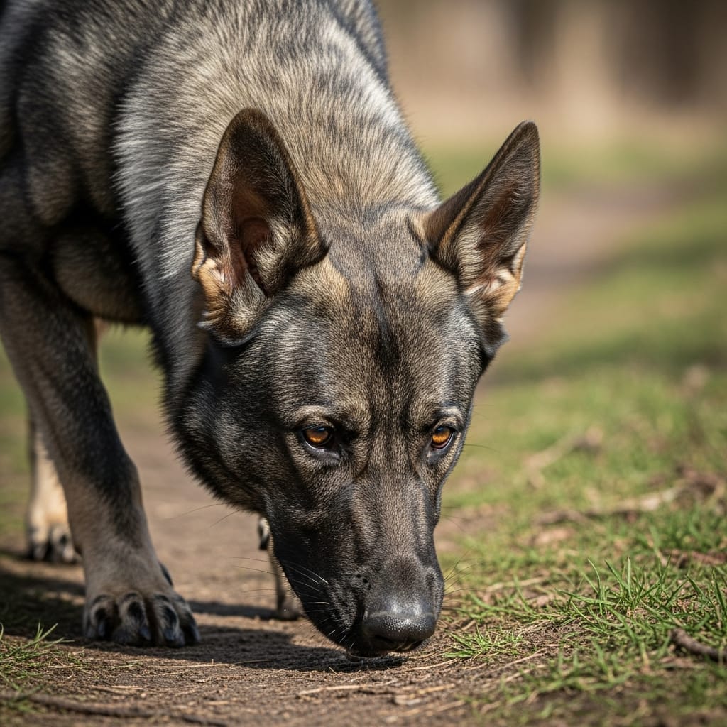 Pastor alemão rastro detecção